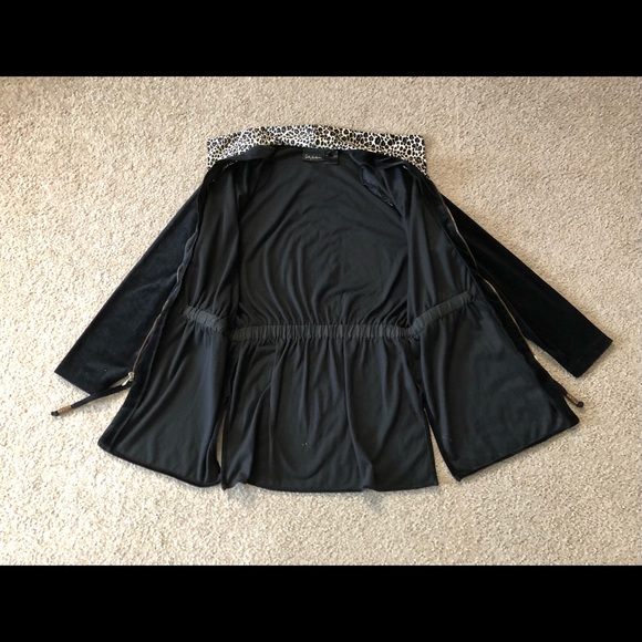 Anthony Mark Hankins Velvet jacket Sz M Tie Waist Zipper - Picture 7 of 10